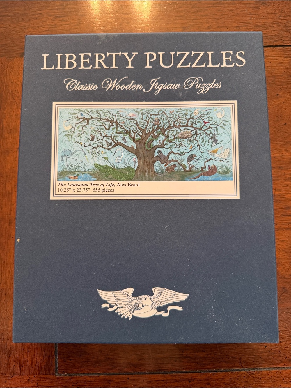 Liberty Puzzles Classic Wooden Jigsaw Puzzle - Navy Blue